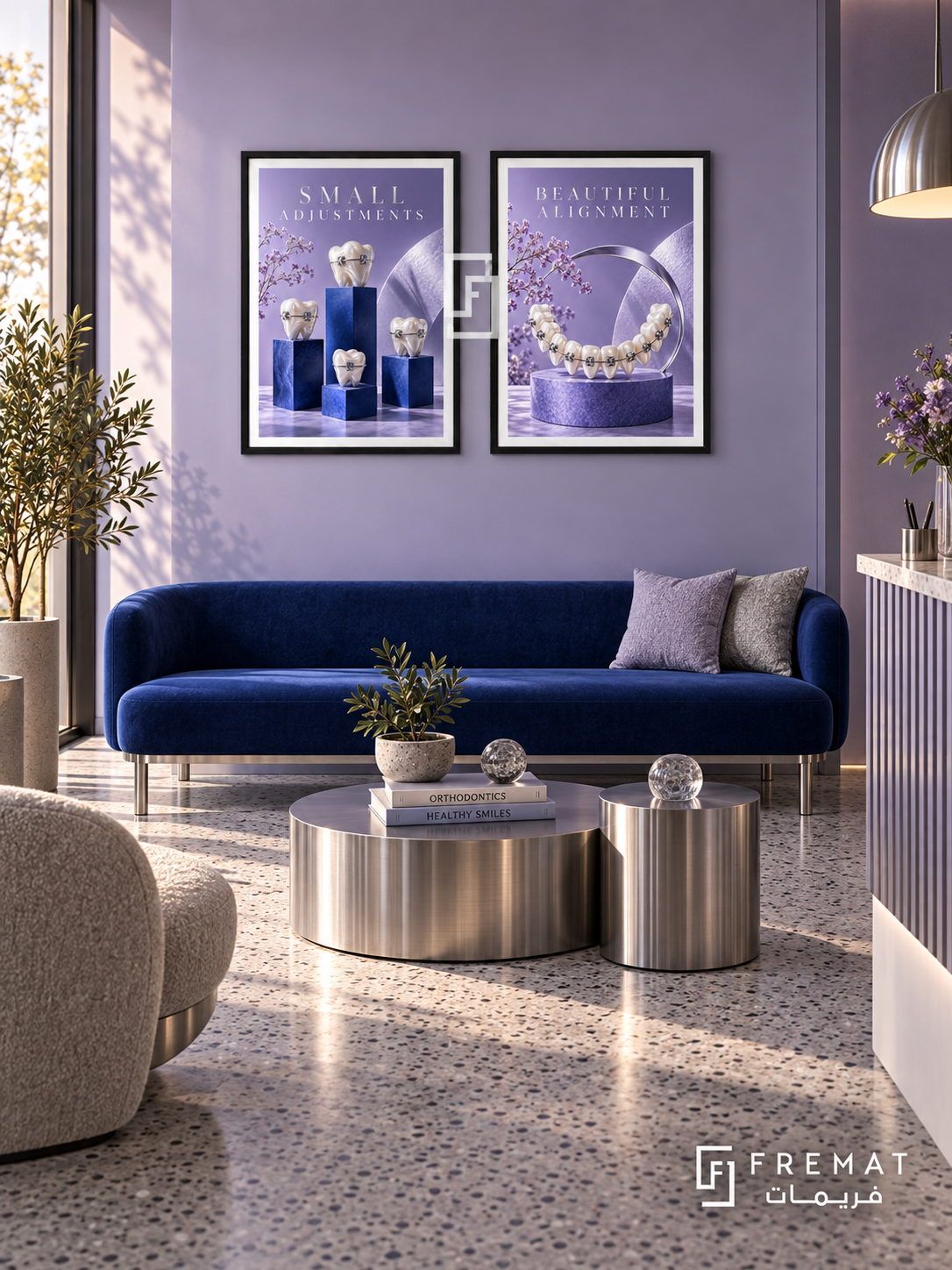 Orthodontics — set of two commercial artworks in Black frames.