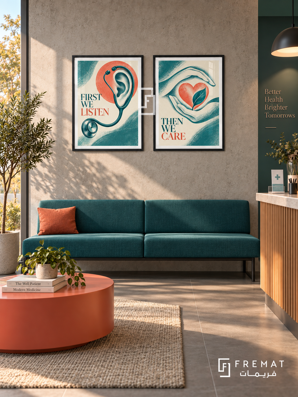 Medicine — set of two commercial artworks in Black frames.