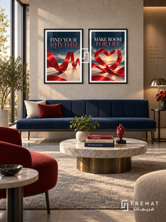 Cardiology — set of two commercial artworks in Black frames.