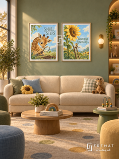 Pediatrics — set of two commercial artworks in Gold frames.