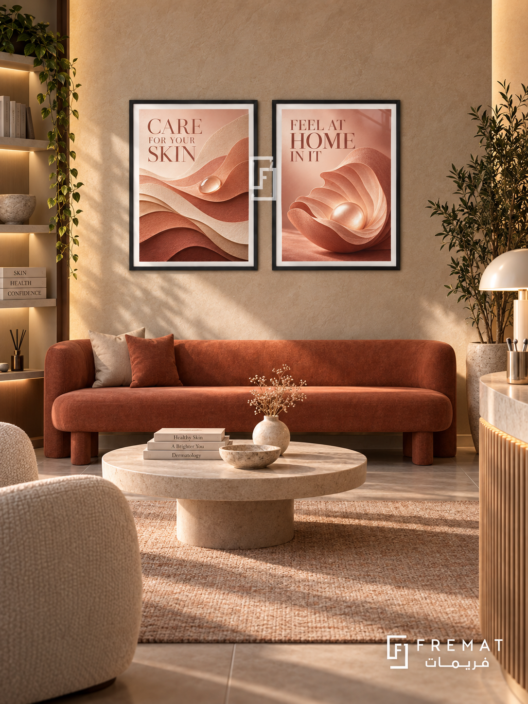 Dermatology — set of two commercial artworks in Black frames.
