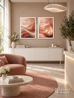 Dermatology — set of two commercial artworks in White frames.
