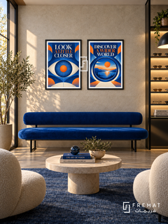 Eye Clinic — set of two commercial artworks in Black frames.