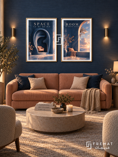 Counseling — set of two commercial artworks in Gold frames.