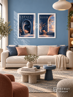 Counseling — set of two commercial artworks in White frames.