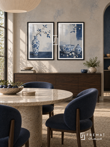 Kiln Stories — set of two culture artworks in Black frames.