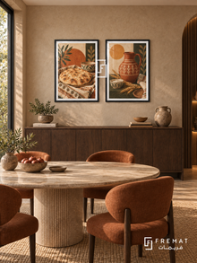Shared Bread — set of two culture artworks in Black frames.
