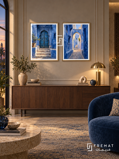 Jodhpur Passage — set of two places artworks in Gold frames.