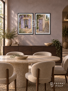 Provence Lilac — set of two places artworks in Black frames.