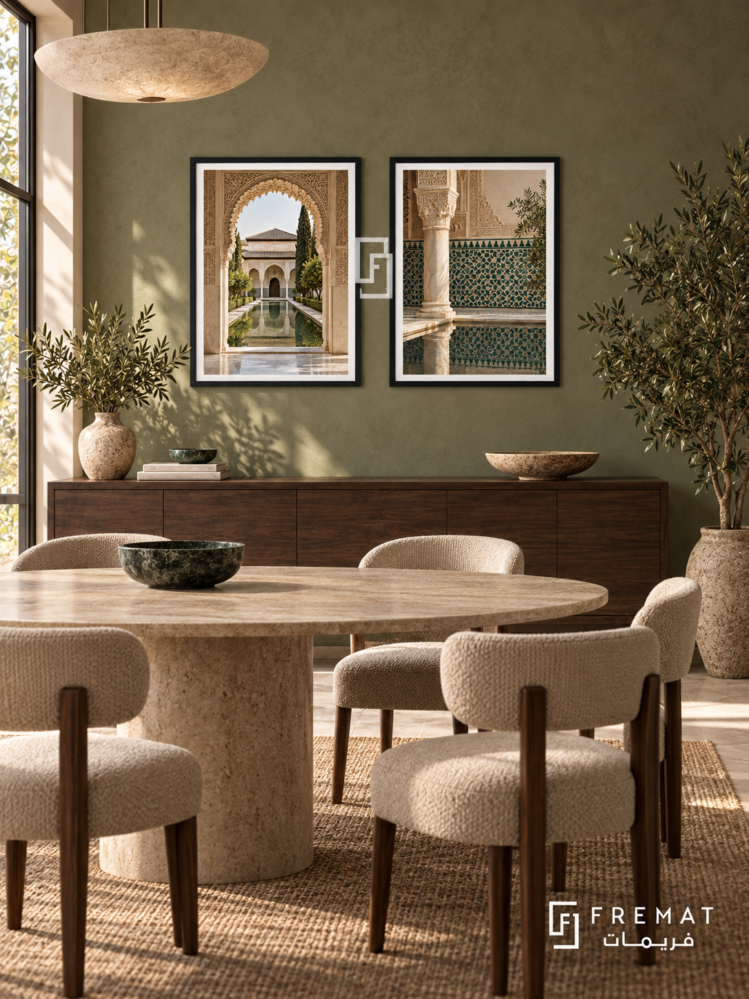Granada Geometry — set of two places artworks in Black frames.