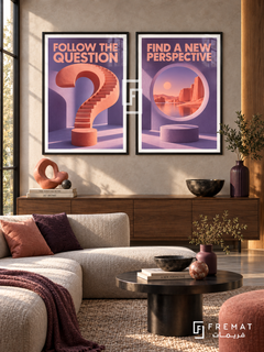 Curiosity — set of two quotes artworks in Black frames.