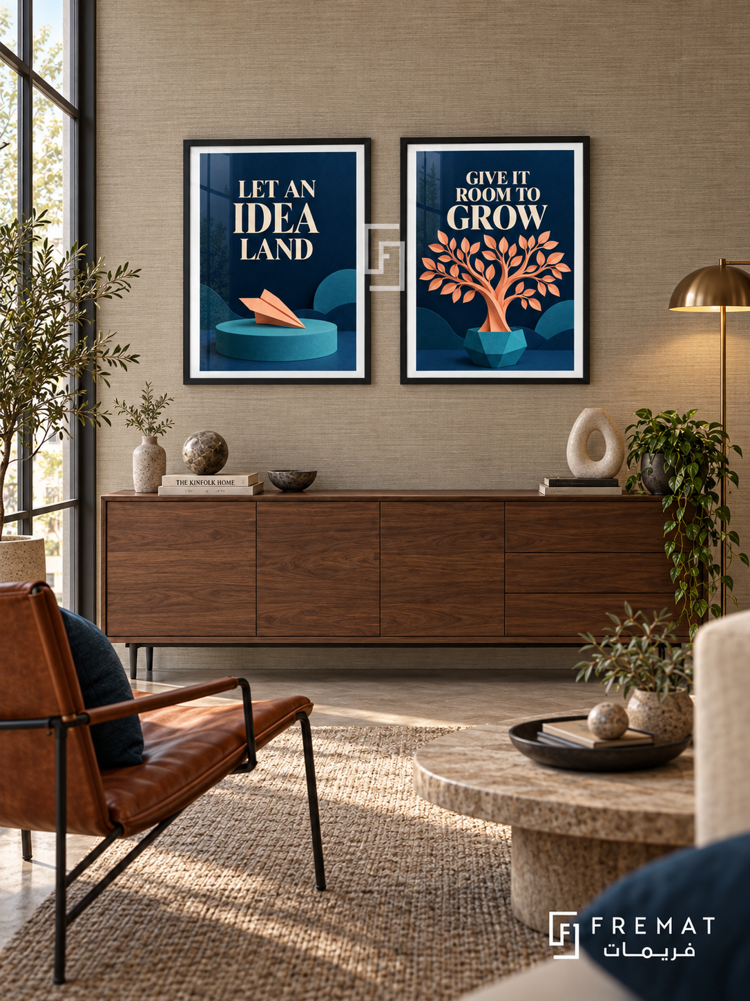 Ideas — set of two quotes artworks in Black frames.