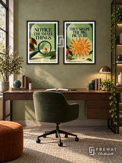 Attention — set of two quotes artworks in Black frames.