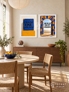 Tomorrow — set of two quotes artworks in White frames.