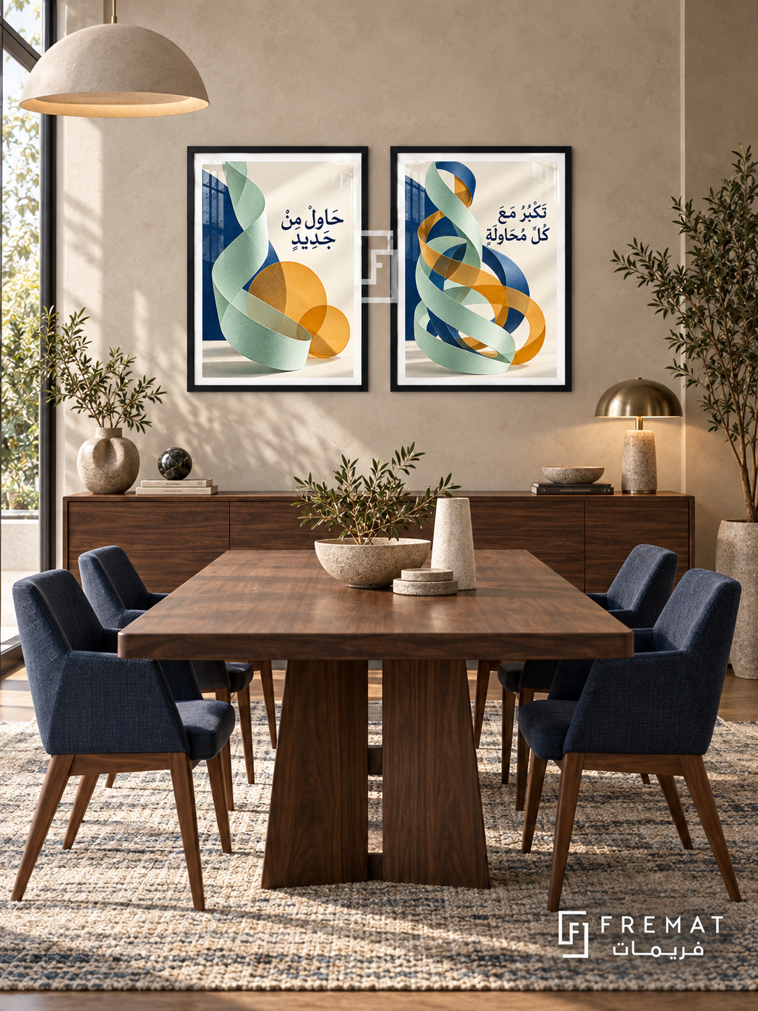 Attempt — set of two quotes artworks in Black frames.