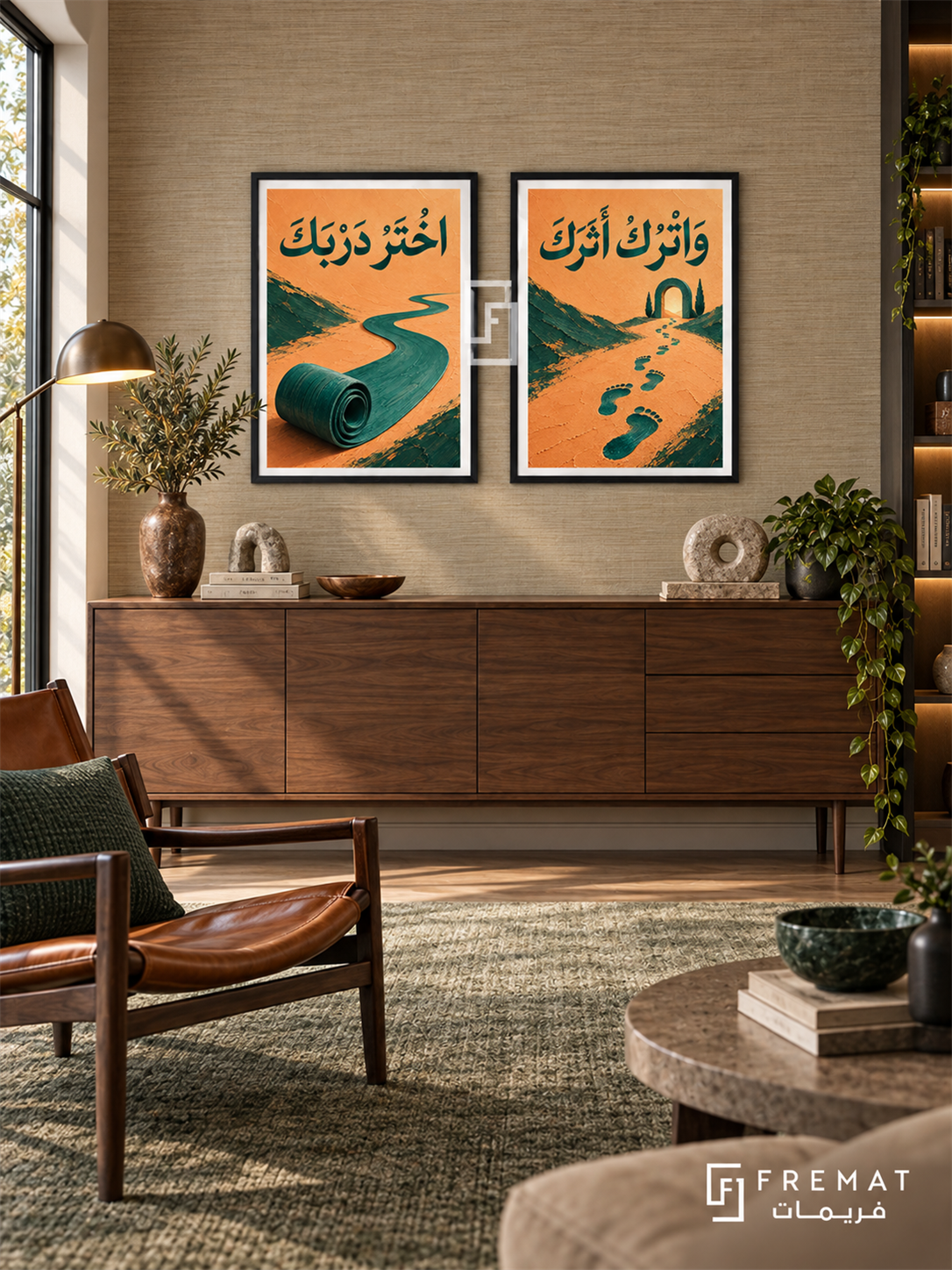 Path — set of two quotes artworks in Black frames.