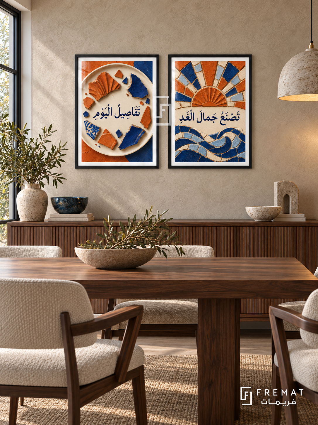 Today — set of two quotes artworks in Black frames.