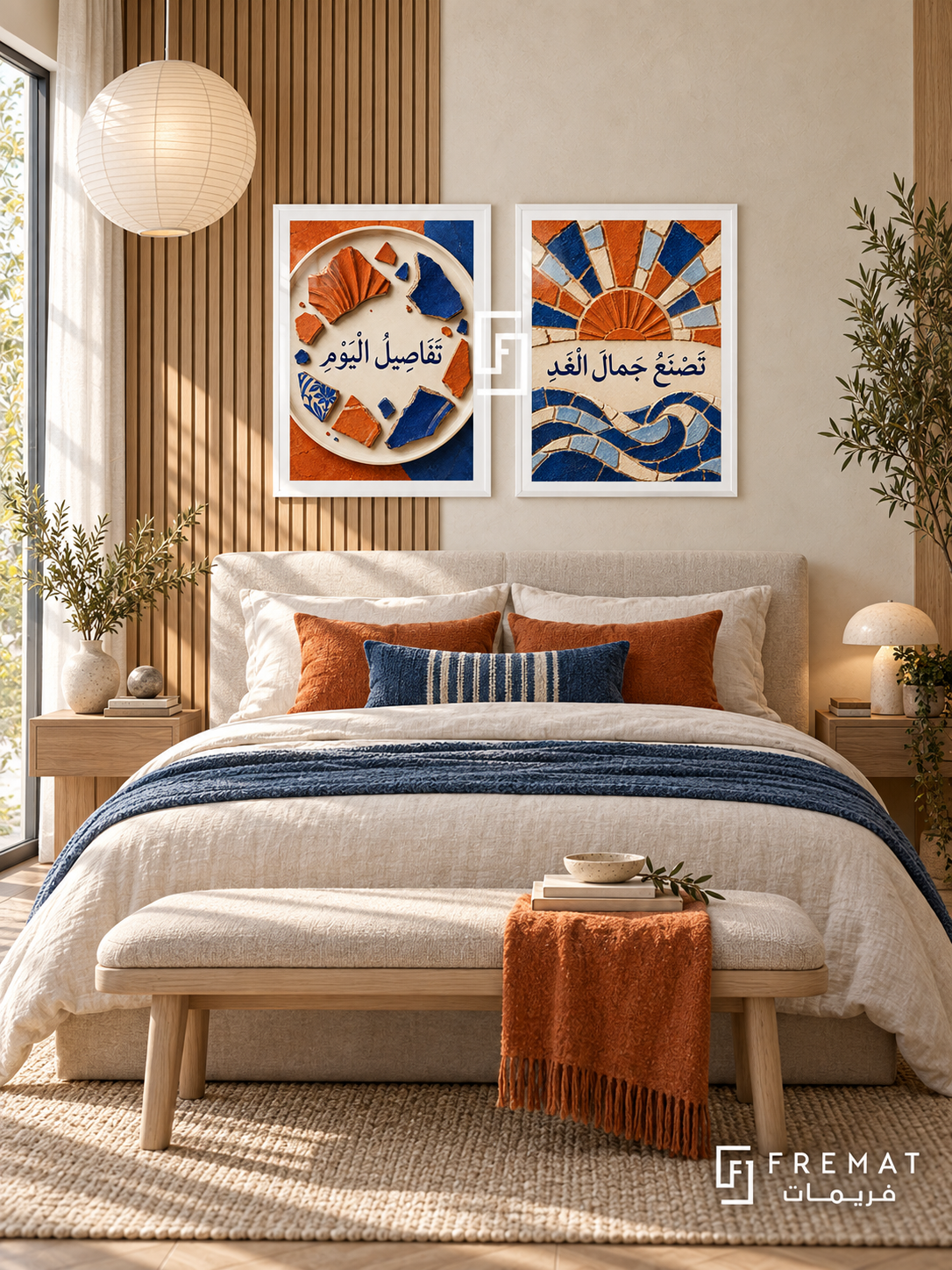 Today — set of two quotes artworks in White frames.
