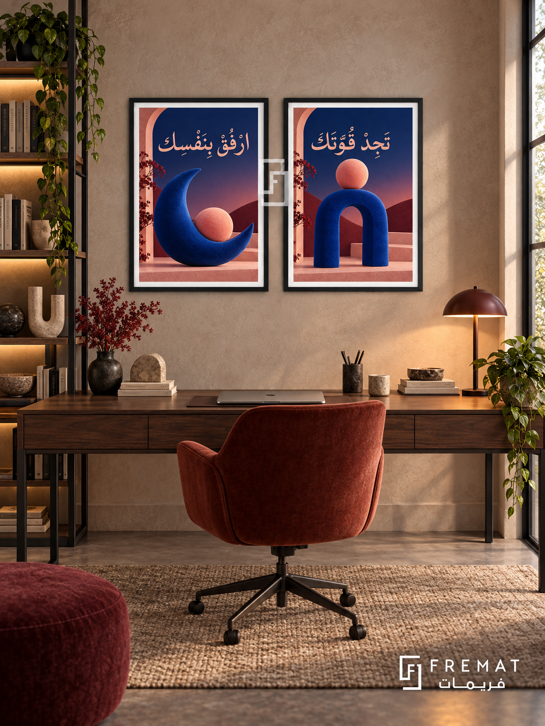 Kindness — set of two quotes artworks in Black frames.