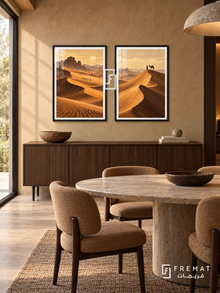 Sahara Journey — set of two travel artworks in Black frames.