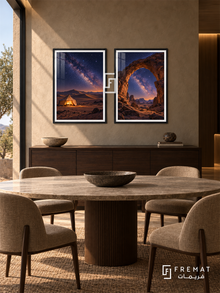 Desert Stars — set of two travel artworks in Black frames.