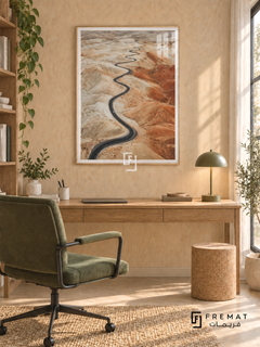 Road Trip tra13 wall art in a light wood-grain PVC frame, with a flat white border in its furnished interior.